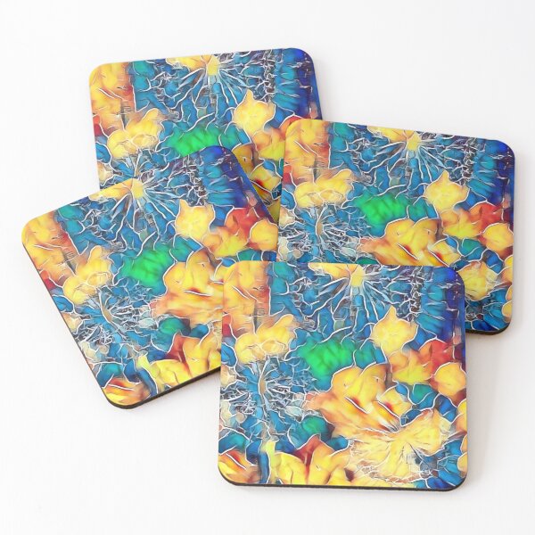 Item preview, abstract three sunlit buttercups designed and sold by PinkishGlasses.