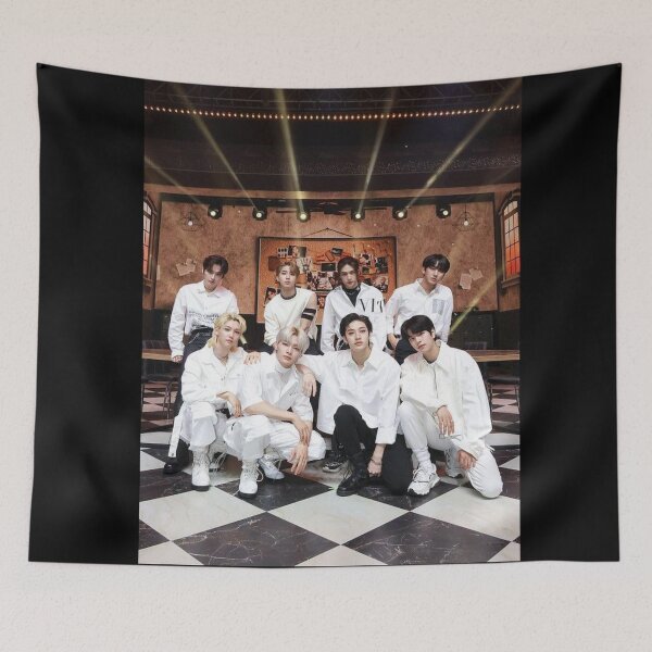 Item preview, Cute Hug Stray Kids ot8 outfits cute concept chocolate factory kpop boy group poster designed and sold by Kpop-Noona.