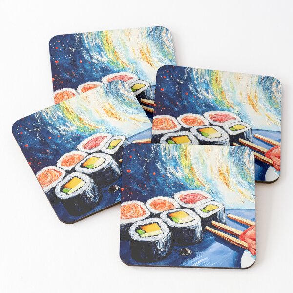 Item preview, Cosmic Sushi Rolls - A Fusion of Culinary Delights and Starry Night Wonders Abstract Digital AI Art designed and sold by OlfactoART Studio.