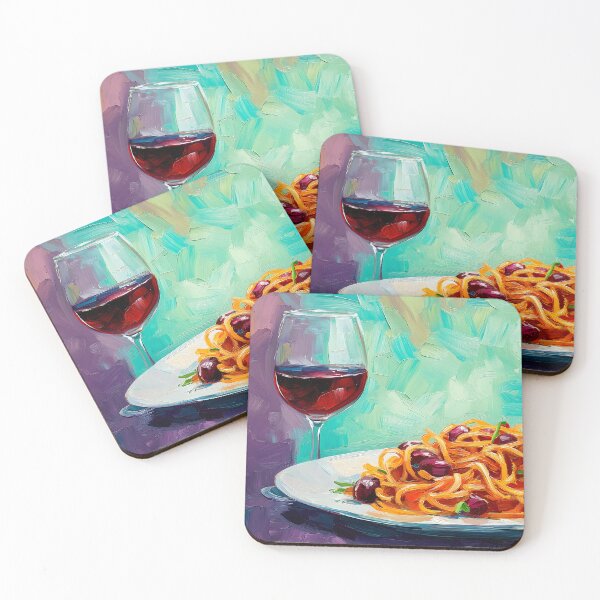 Item preview, Vibrant Spaghetti Delight - Fresh Tomatoes, Basil, and Red Wine Elegance designed and sold by OlfactoART Studio.