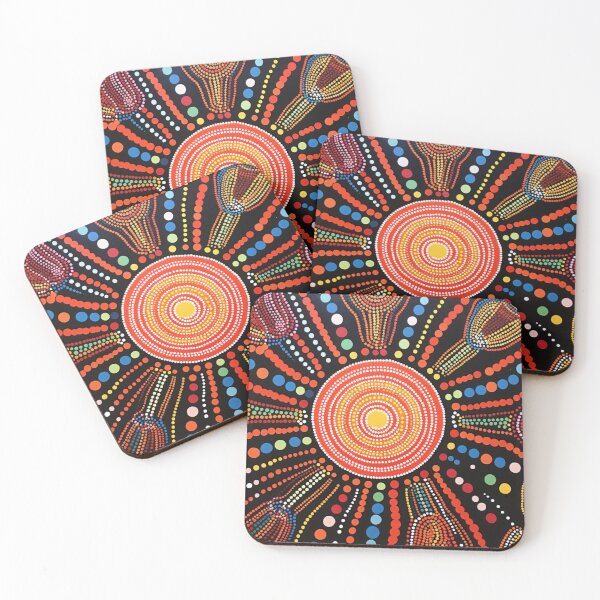 Item preview, Aboriginal Inspired Dot Art - Sunlit designed and sold by GrinGalore.