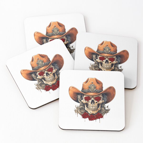 Item preview, Fiery Skull Cowboy Roses of Rebellion designed and sold by TolgaSal.