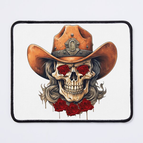 Item preview, Fiery Skull Cowboy Roses of Rebellion designed and sold by TolgaSal.