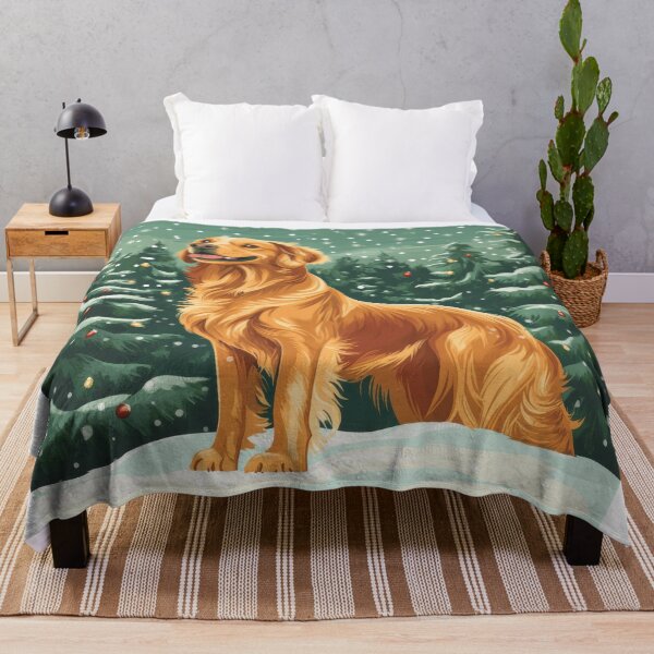Item preview, Golden retriever in the Christmas world designed and sold by wklize.
