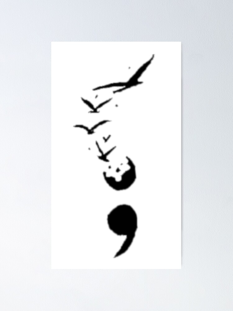 Tattoo uploaded by karrolinakot • Semicolon with birds • Tattoodo