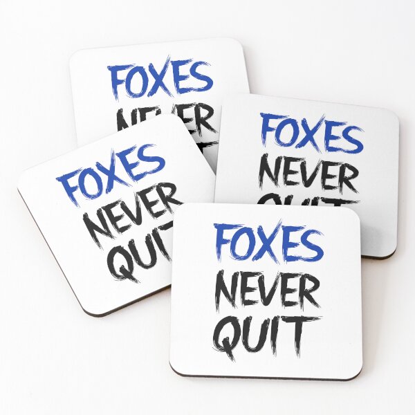 Item preview, Foxes Never Quit blue black designed and sold by VRedBaller.