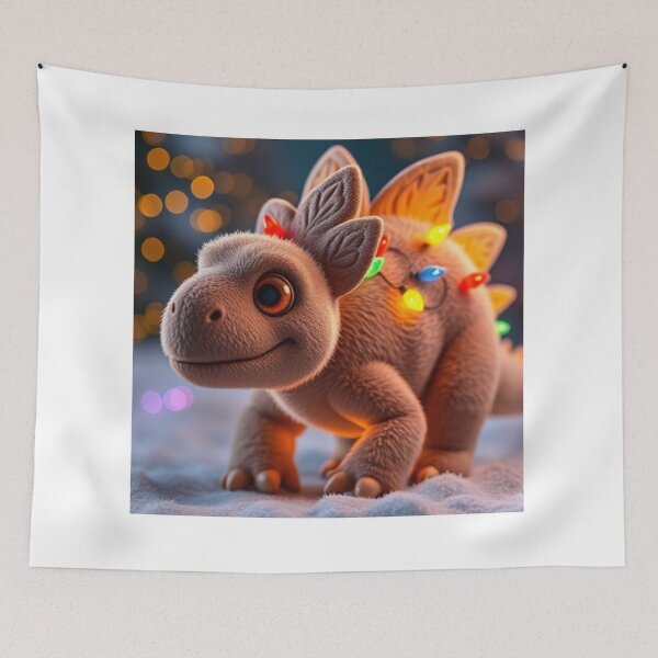 Item preview, Stegosaurus with Christmas Lights designed and sold by PeterEkvall.