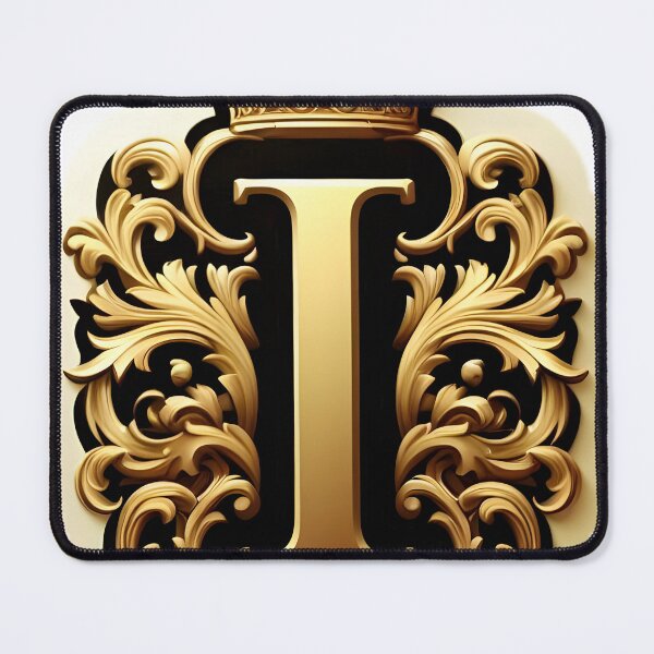Item preview, a gold-plated emblem with a prominent letter "I" at its core. Sticker designed and sold by ShihawyAhmad.