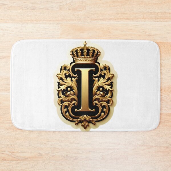 Item preview, a gold-plated emblem with a prominent letter "I" at its core. Sticker designed and sold by ShihawyAhmad.