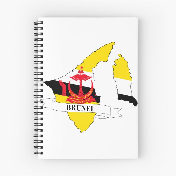Item preview, brunei flag map designed and sold by visual adventures.