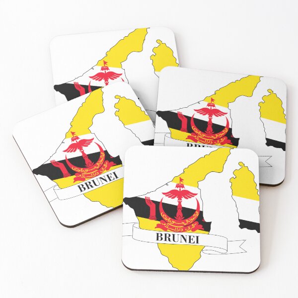 Item preview, brunei flag map designed and sold by visual adventures.