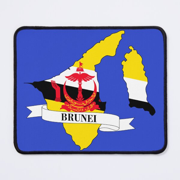 Item preview, brunei flag map designed and sold by visual adventures.