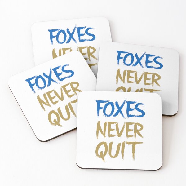 Item preview, Foxes Never Quit blue gold designed and sold by VRedBaller.