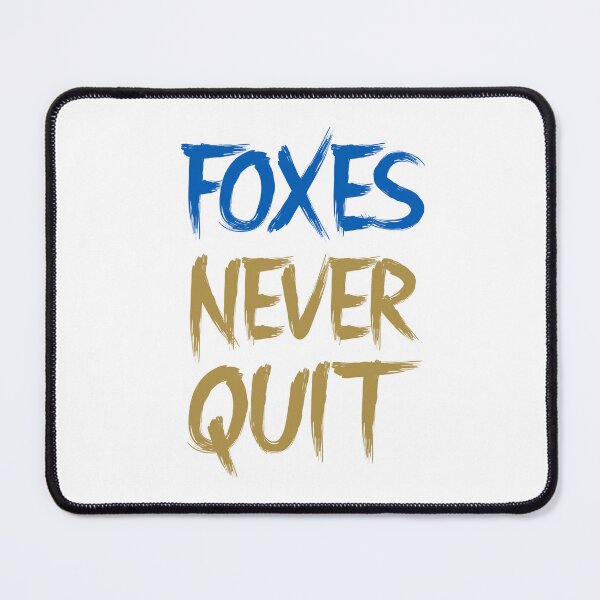 Item preview, Foxes Never Quit blue gold designed and sold by VRedBaller.