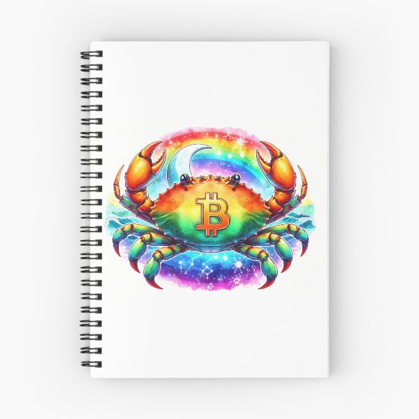 Item preview, Watercolor Bitcoin Crab in Rainbowcore designed and sold by Mechanical-Artt.
