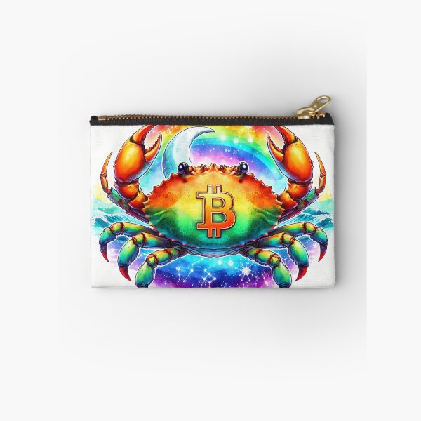 Item preview, Watercolor Bitcoin Crab in Rainbowcore designed and sold by Mechanical-Artt.
