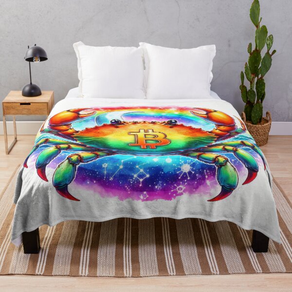 Item preview, Watercolor Bitcoin Crab in Rainbowcore designed and sold by Mechanical-Artt.