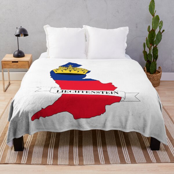 Item preview, Liechtenstein flag map designed and sold by visual adventures.
