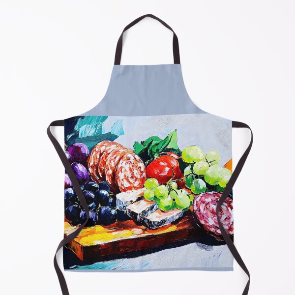 Item preview, Vibrant Charcuterie Spread - A Feast of Fresh Fruits, Meats, and Cheeses Abstract AI Art designed and sold by OlfactoART Studio.