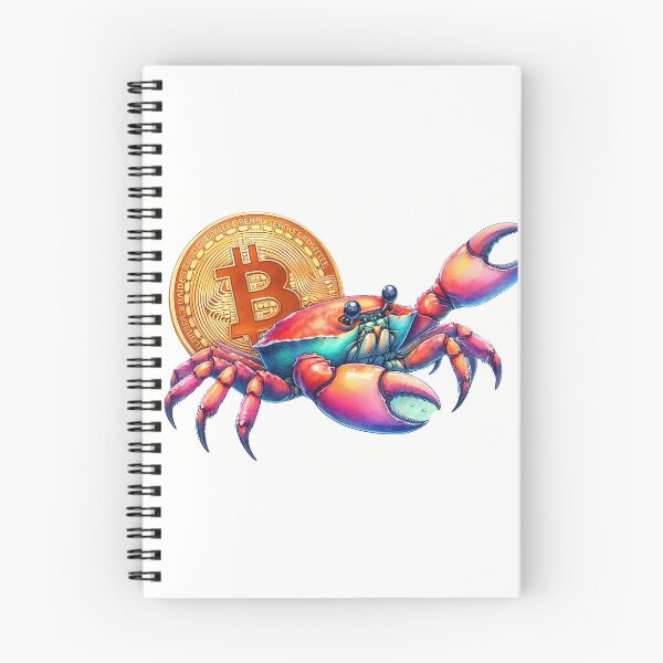 Item preview, Bright Rainbowcore Bitcoin Crab designed and sold by Mechanical-Artt.