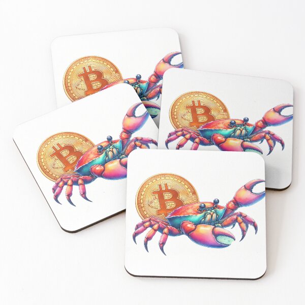 Item preview, Bright Rainbowcore Bitcoin Crab designed and sold by Mechanical-Artt.