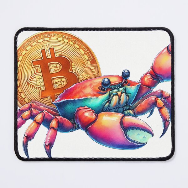 Item preview, Bright Rainbowcore Bitcoin Crab designed and sold by Mechanical-Artt.