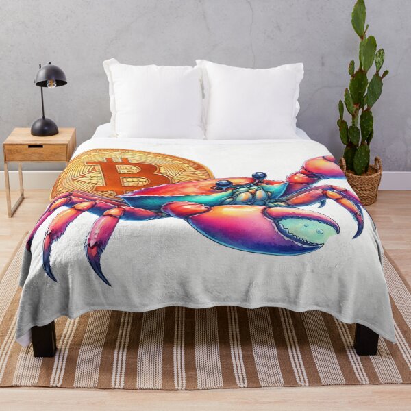 Item preview, Bright Rainbowcore Bitcoin Crab designed and sold by Mechanical-Artt.