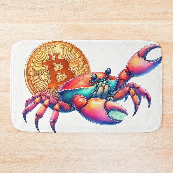 Item preview, Bright Rainbowcore Bitcoin Crab designed and sold by Mechanical-Artt.