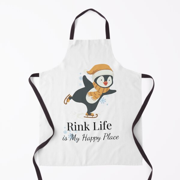 Artikelvorschau, Pinguin-Eislaufen-Design - Rink Life is My Happy Place Winter-Shirt entworfen und verkauft von Emerg-Apparel.