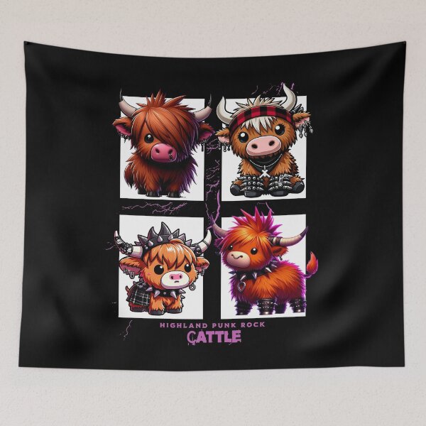 Item preview, HIGHLAND PUNK ROCK CATTLE - HIGHLAND COW designed and sold by justyna-s28.