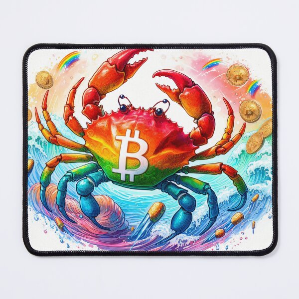 Item preview, Rainbowcore Crab with Bitcoin designed and sold by Mechanical-Artt.
