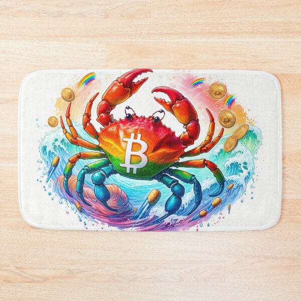 Item preview, Rainbowcore Crab with Bitcoin designed and sold by Mechanical-Artt.