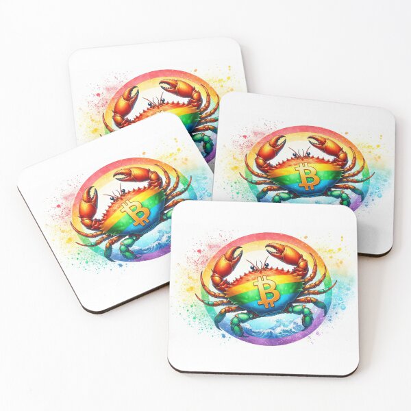 Item preview, Bitcoin Crab in Radiant Watercolor designed and sold by Mechanical-Artt.