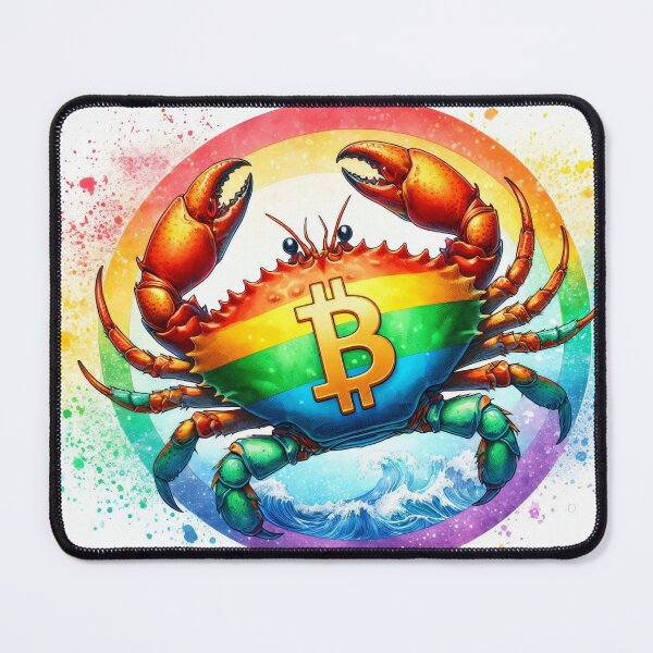 Item preview, Bitcoin Crab in Radiant Watercolor designed and sold by Mechanical-Artt.
