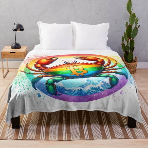 Item preview, Bitcoin Crab in Radiant Watercolor designed and sold by Mechanical-Artt.