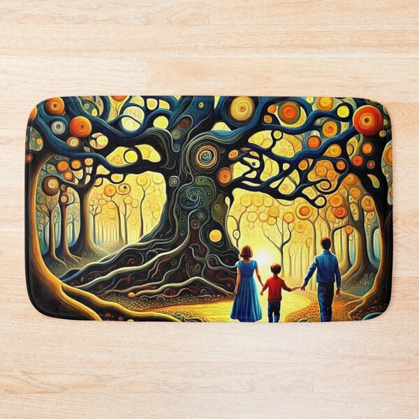Item preview, Family in the woods at night designed and sold by George Hutton Hunter.