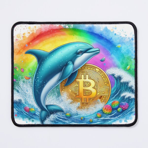 Item preview, Bitcoin Dolphin in Rainbowcore Touch designed and sold by Mechanical-Artt.