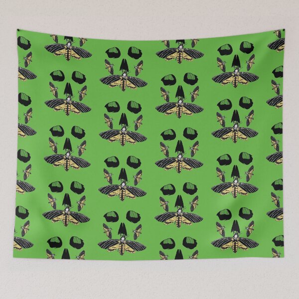 Item preview, Death's-head hawkmoth&skull-pattern -Green 3 designed and sold by StudioViArt.