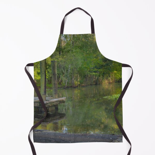 Item preview, John B Sergeant Park Tampa Florida USA a serene wooden dock sits quietly beside a calm reflective Hillsborough River designed and sold by EyezWatchin.