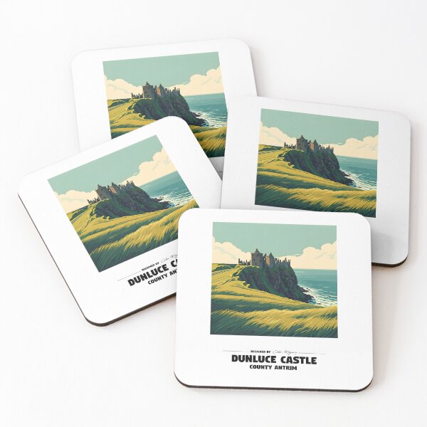 Item preview, Dunluce Castle - Vintage Poster Style designed and sold by cmphotographs.
