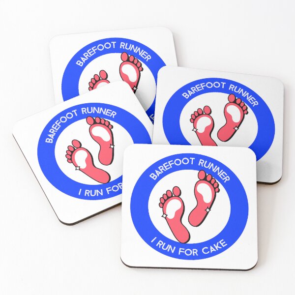 Aperçu de l'œuvre Coureur pieds nus. Je cours pour le gâteau créée et vendue par FirstTimeTees.