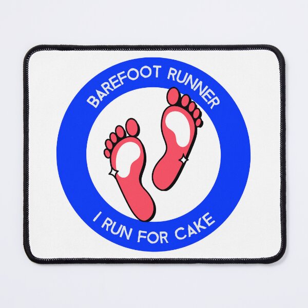 Item preview, Barefoot runner. I run for cake designed and sold by FirstTimeTees.