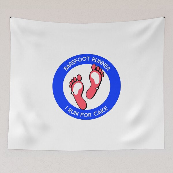 Item preview, Barefoot runner. I run for cake designed and sold by FirstTimeTees.