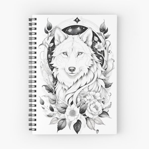 Item preview, Majestic Wolf Floral Design designed and sold by Vesto Royal.
