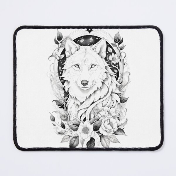 Item preview, Majestic Wolf Floral Design designed and sold by Vesto Royal.