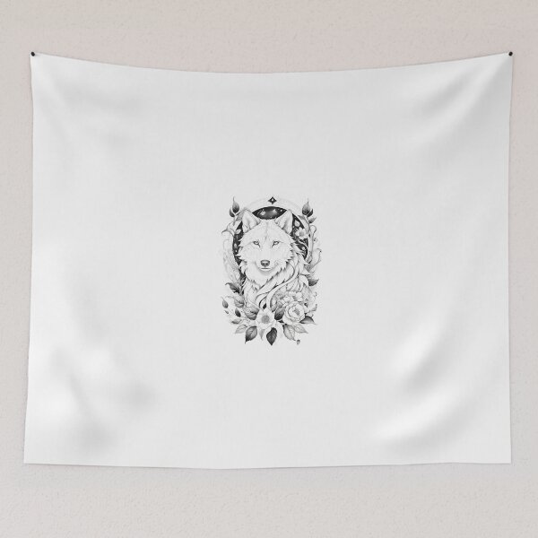 Item preview, Majestic Wolf Floral Design designed and sold by Vesto Royal.