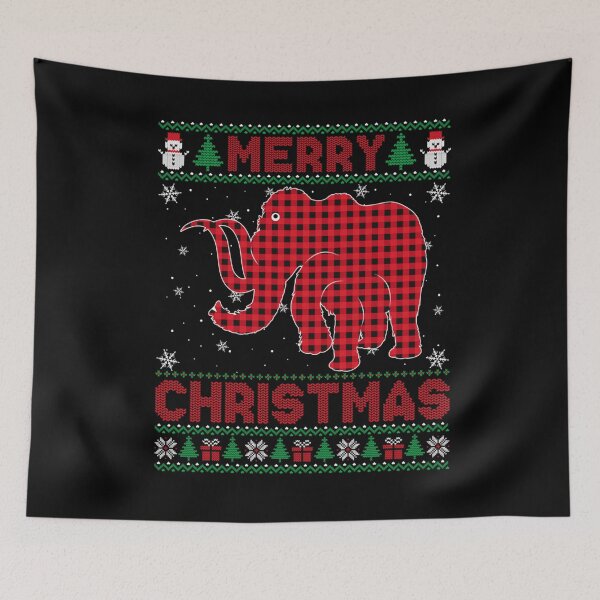 Item preview, Merry Christmas Woolly Animal Buffalo Red Plaid designed and sold by savecloth.