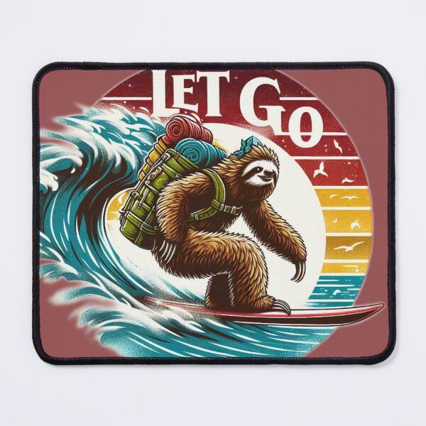 Item preview, sloth surfing designed and sold by TopSprint.