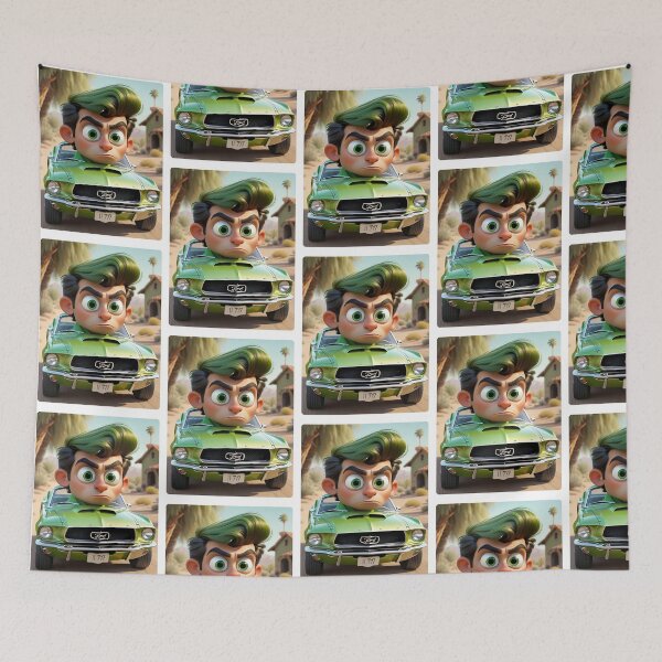 Item preview, Green Mustang Adventure in Desert Heat designed and sold by MarcoDesigner78.