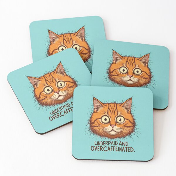 Item preview, Underpaid and Over Caffeinated  designed and sold by zombiemama.